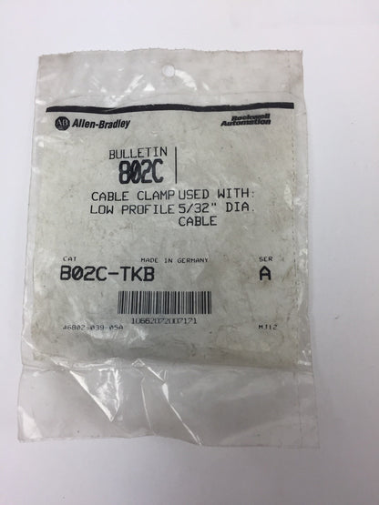 ALLEN BRADLEY 802C-TKB CABLE CLAMP USED W/ LOW PROFILE 5/32" DIA CABLE