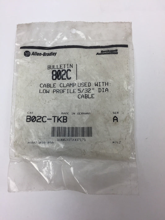 ALLEN BRADLEY 802C-TKB CABLE CLAMP USED W/ LOW PROFILE 5/32" DIA CABLE