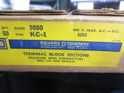 SQUARE D 9080 KC-1 TERMINAL BLOCK SECTIONS 600V - NEW SURPLUS - LOT of 16