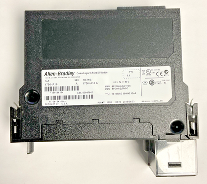 ALLEN BRADLEY 1756-IA16 CONTROLLOGIX 16 POINT D/I MOD. SER.A 24VDC W/O TERMINALS