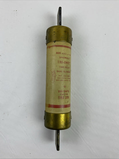 SHAWMUT TRS200 TRI-ONIC TIME DELAY DUAL ELEMENT 600VAC 200AMP FUSE (LOT OF 3)