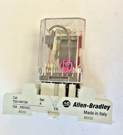 TYCO KUP-14D15-24 RELAY 24VDC W/ ALLEN BRADLEY 700-HN154 SER.A  15A ***LOTOF4***