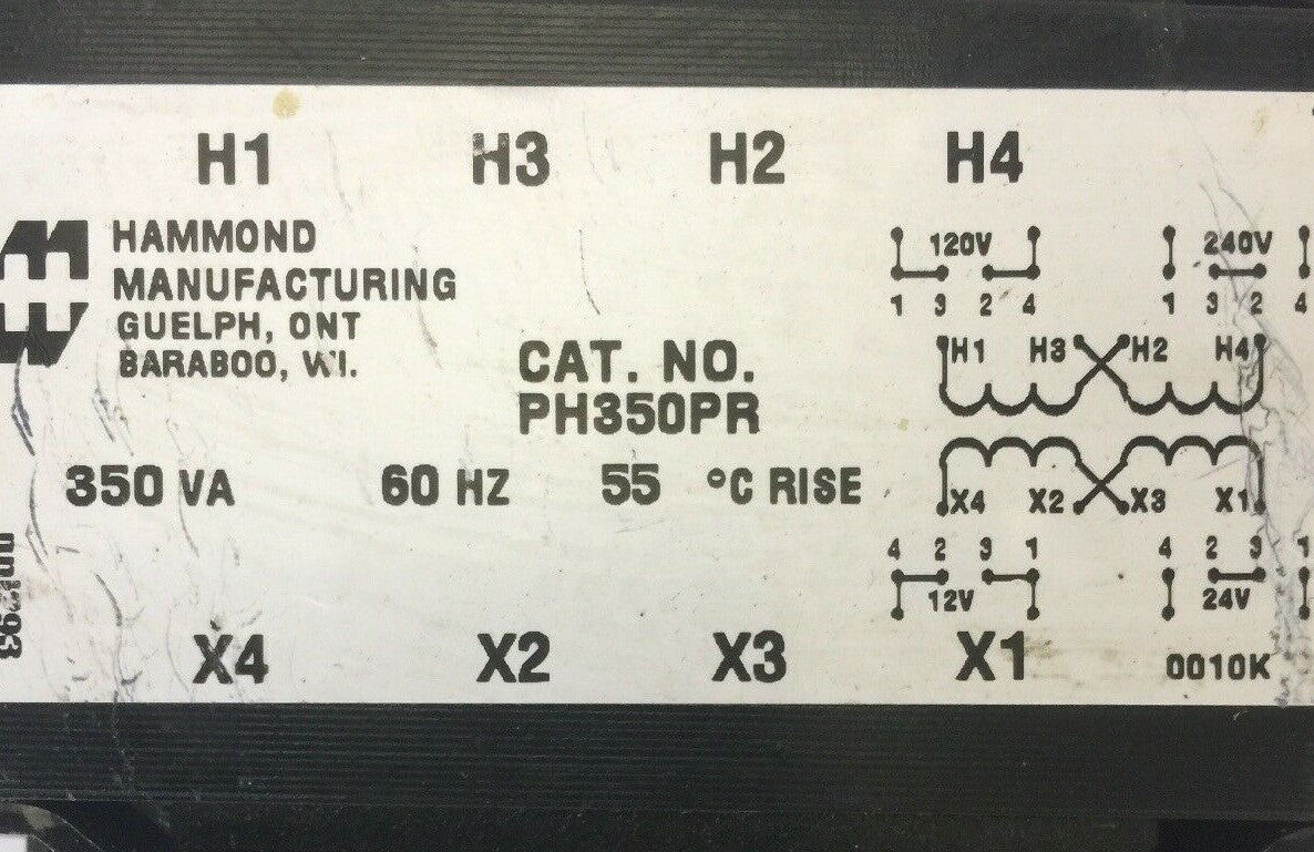 HAMMOND PH350PR TRANSFORMER 350 VA