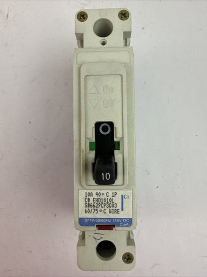 WESTINGHOUSE EHD1010L SER C INDUSTRIAL CIRCUIT BREAKER 10A 1P 277VAC 125VDC