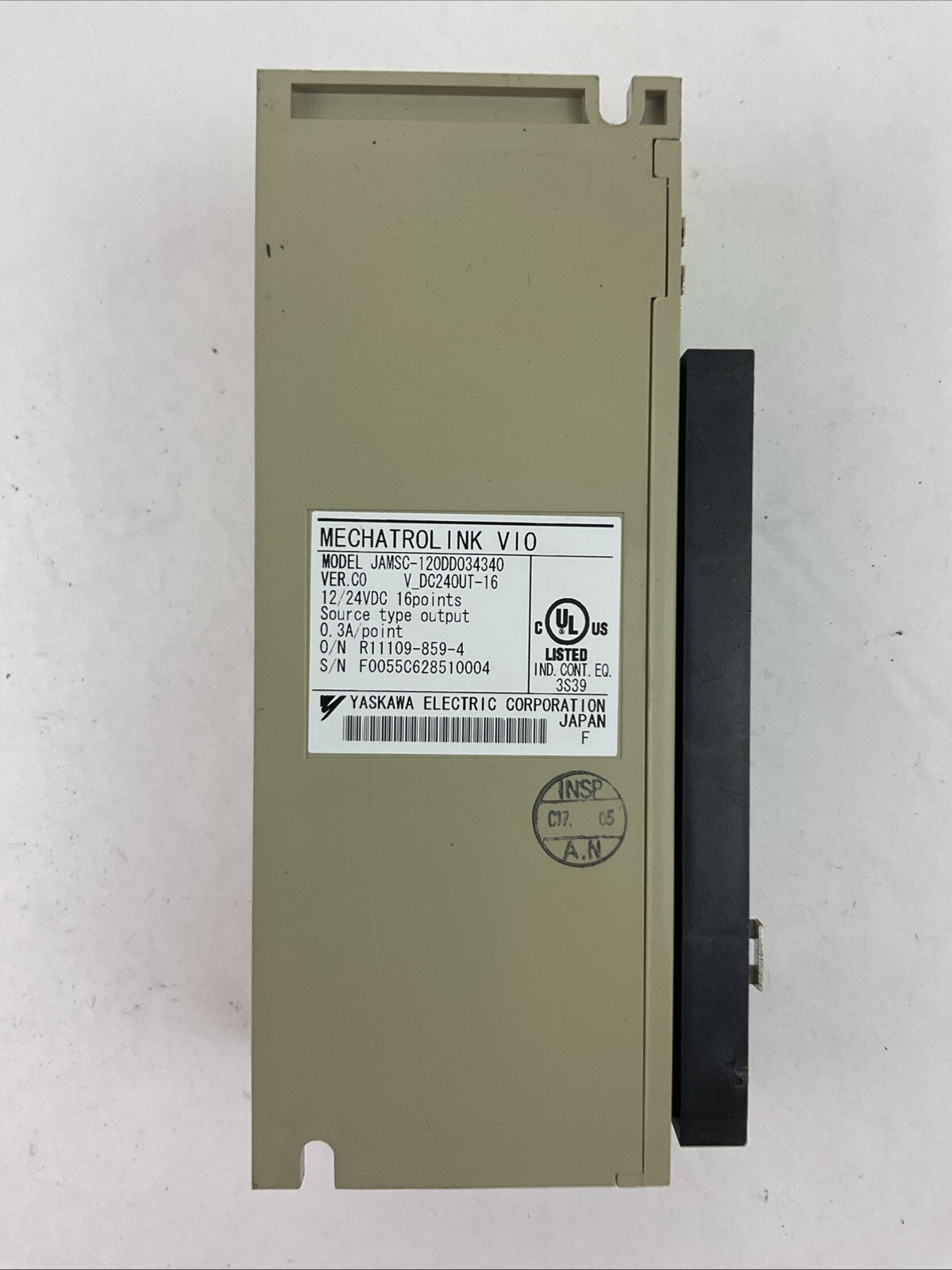 YASKAWA JAMSC-120DD034340 MECHATROLINK VIO OUTPUT RELAY 12/24VDC 16 POINT VER C0