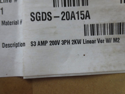 YASKAWA SGDS-20A15A AC SERVOPACK OUTPUT: 230VAC, 0-300Hz 18.5A NEW SURPLUS in US
