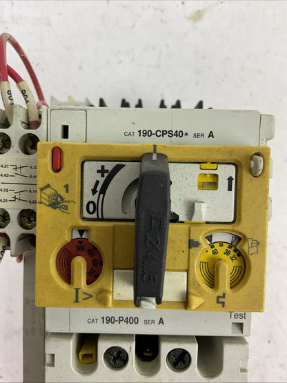 ALLEN BRADLEY STARTER 190-A40 COIL 120V 190-P400 190-T11-11 190-A11-11 190-CPS40