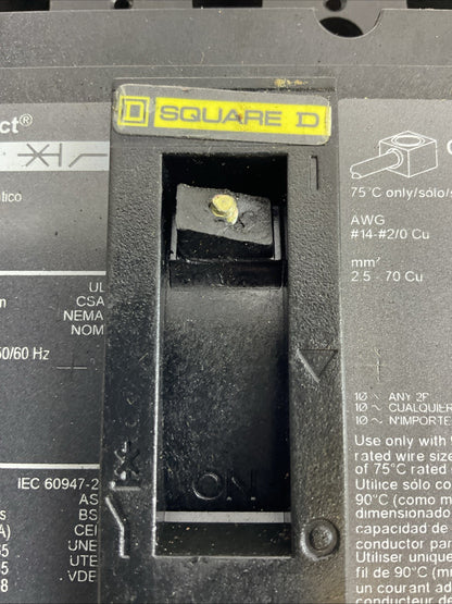 SQUARE D HGL36125C POWERPACT CIRCUIT BREAKER 125AMP 600VAC 3POLE