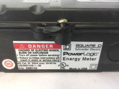 SQUARE D EMB3164 POWER LOGIC ENERGY METER 250VAC