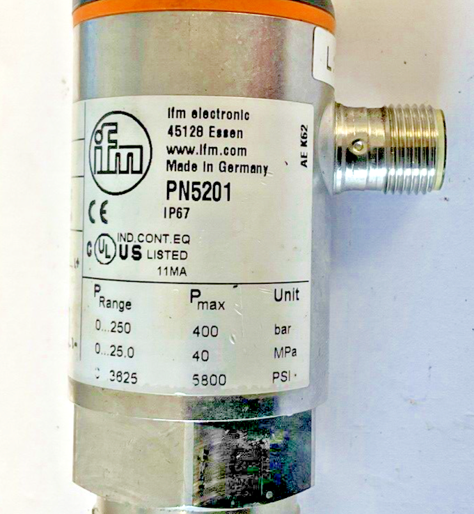 IFM PN5201 PRESSURE SWITCH 1/4NPT 5800PSI