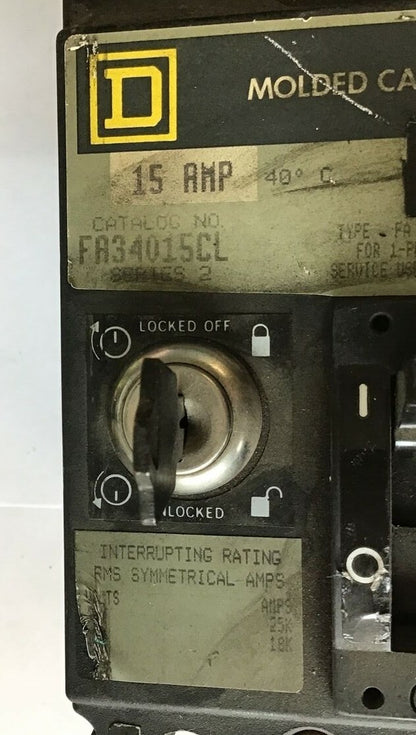 SQUARE D FC34015CL CIRCUIT BREAKER 480VAC 15A