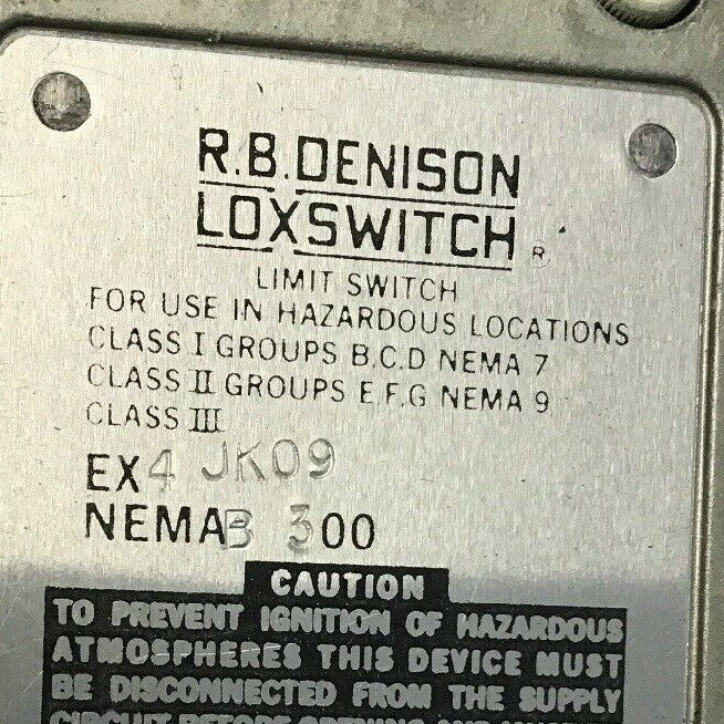 GOULD EX4 JK09 R.B.DENISON LOXSWITCH NEMA B300