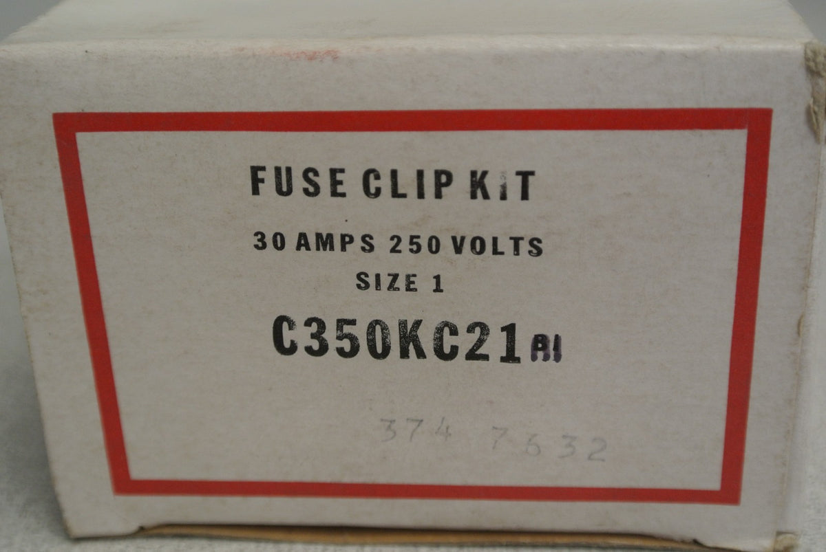CUTLER-HAMMER C350KC21 FUSE CLIP KIT / 30A / 250V / SIZE 1 / NEW SURPLUS