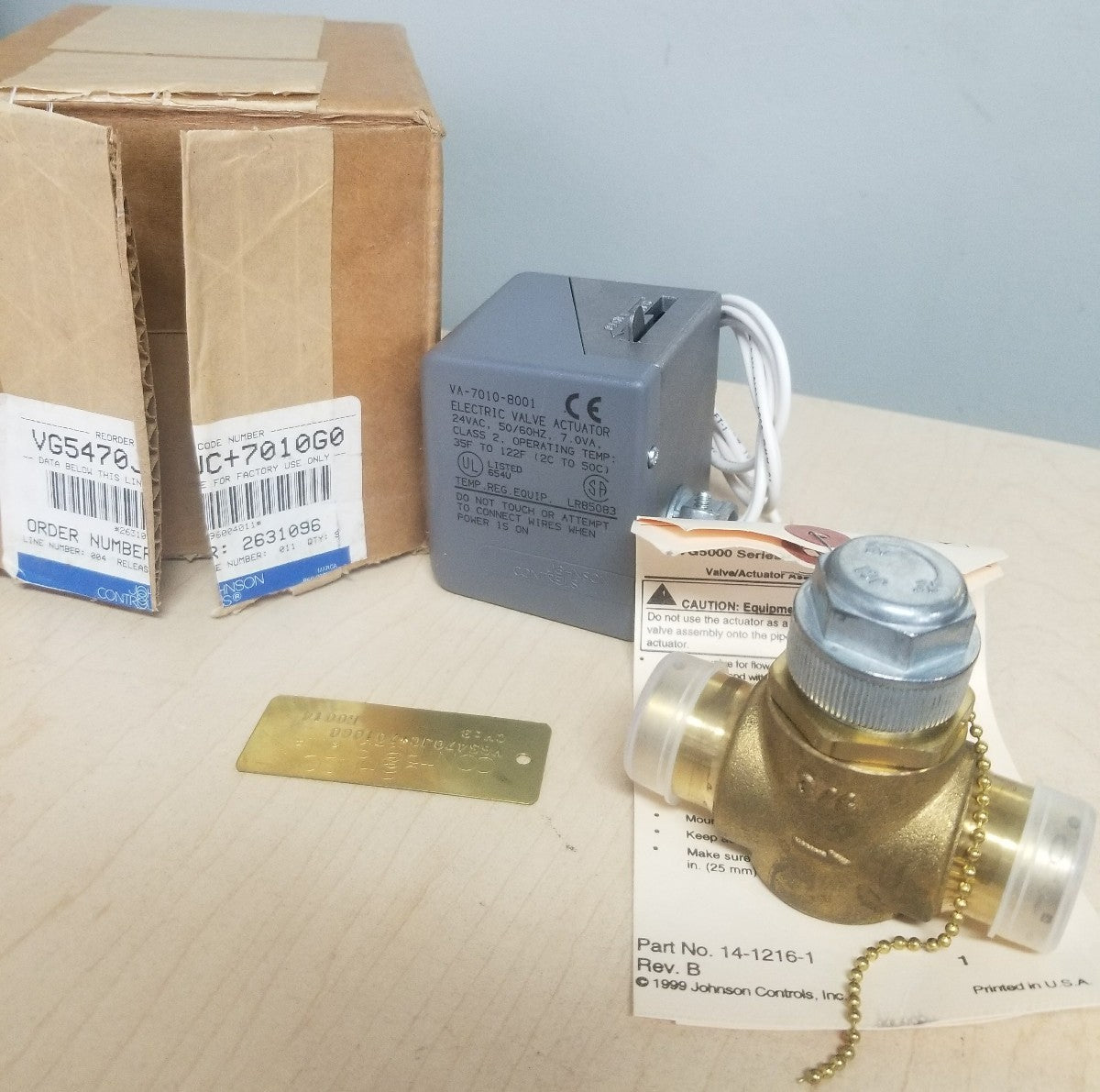 Johnson Controls VG5470JC+7010G0 ELECTRIC Valve Actuator