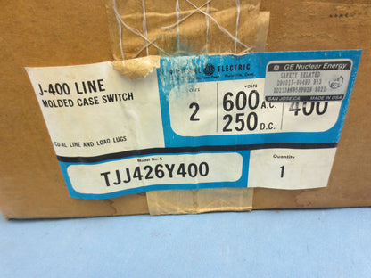 GENERAL ELECTRIC TJJ426Y400 CIRCUIT BREAKER - 400A 600VAC 2-POLE - NEW SURPLUS
