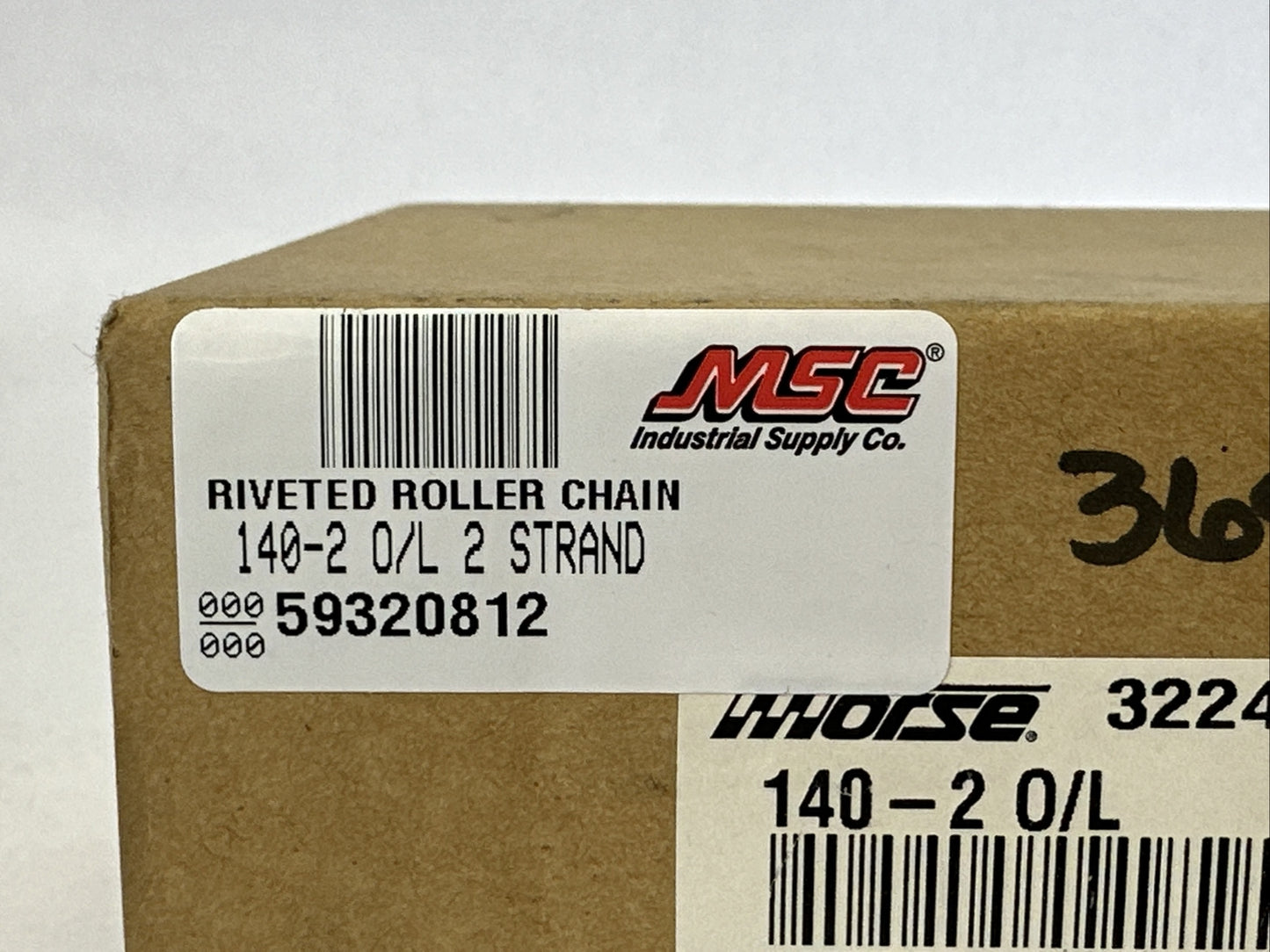 MSC EMERSON MORSE 140-2 O/L RIVETED ROLLER CHAIN (2PC IN THE BOX)