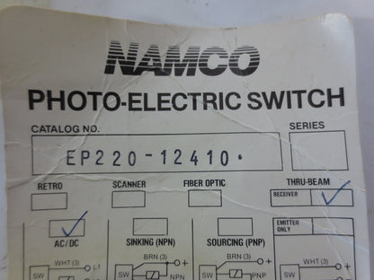 NAMCO CONTROLS EP220-12410 PHOTO-ELECTRIC SWITCH - NEW SURPLUS in SEALED BAG
