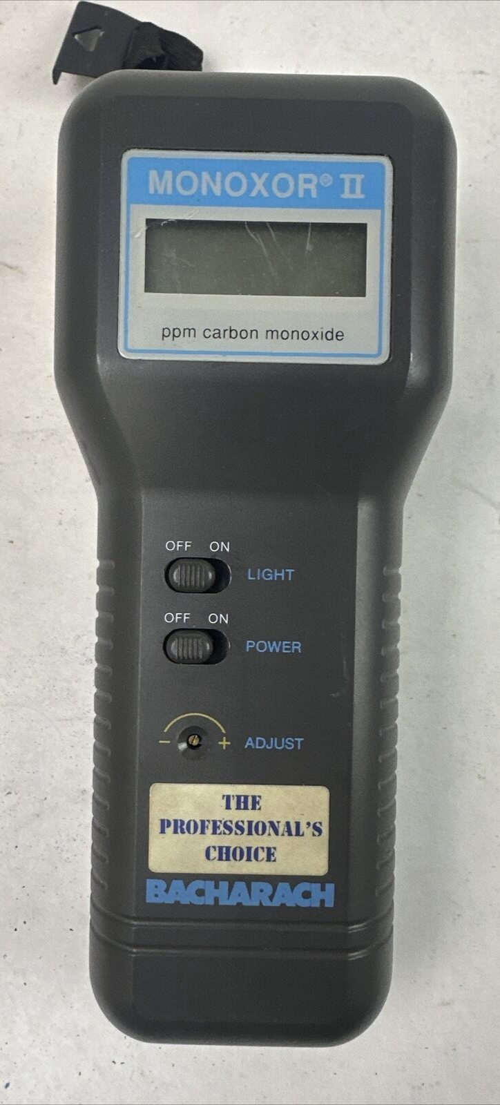 BACHARACH 19-7047 ELECRONIC GAS ANALYZER MONOXOR II ppm CARBON MONOXIDE