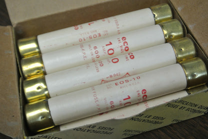 LOT of 9 / ECO / ECONOMY EOS10 ONE-TIME FUSE / 10A / 600V NEW SURPLUS