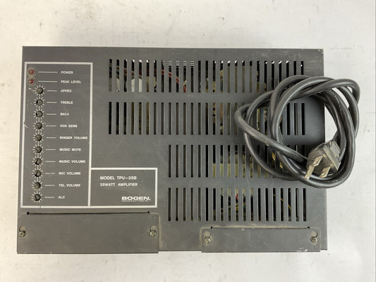 BOGEN TPU-35B 35WATT AMPLIFIER 120VAC 60HZ 0.6A 80W