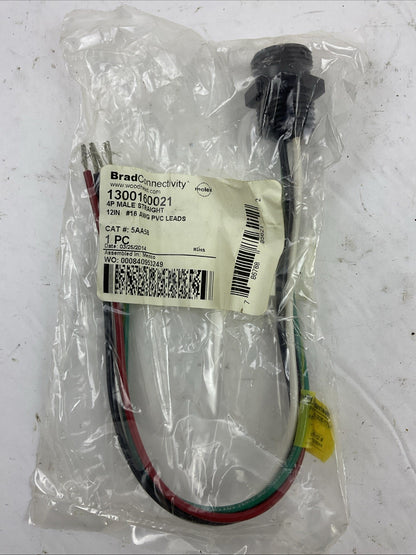 BRAD CONNECTIVITY 1300160021 4P MALE STRAIGHT CONNETOR 5AA58