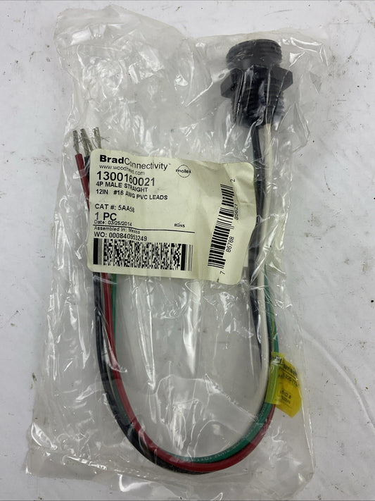 BRAD CONNECTIVITY 1300160021 4P MALE STRAIGHT CONNETOR 5AA58