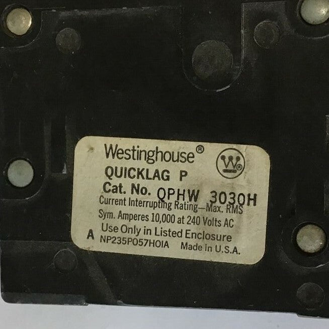 WESTINGHOUSE QPHW3030H CIRCUIT BREAKER 240VAC 3POLE
