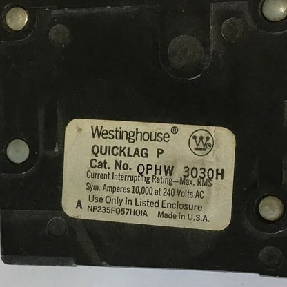 WESTINGHOUSE QPHW3030H CIRCUIT BREAKER 240VAC 3POLE