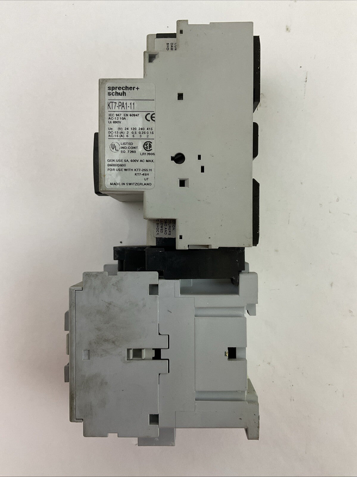 SPRECHER+SCHUH KTA7-25S-4.0A CIRCUIT BREAKER 2.5-4.0A CA7-9-10 CONTACTOR 277V