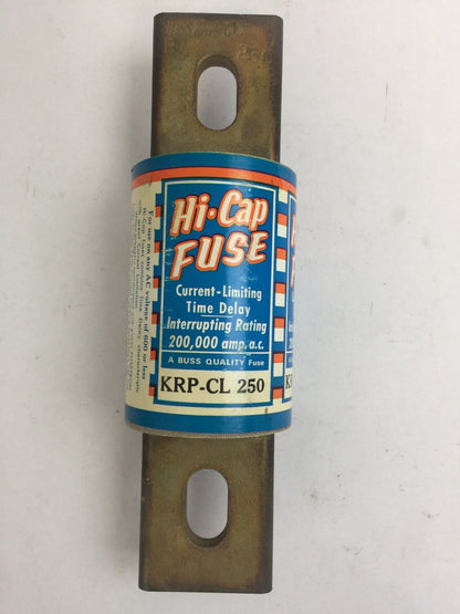 BUSSMAN KRP-CL 250 HI-CAP FUSE CURRENT-LIMITING TIME DELAY 250AMP 600VAC