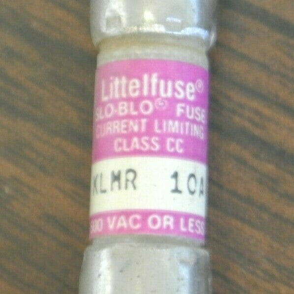 LOT of 2 / LITTELFUSE KLMR10 MIDGET FAST-ACTING FUSE / 10A / 600V