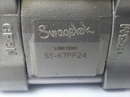 SWAGELOCK SS-67PF24 BALL VALVE 1500 PSI@100F, 103 BAR@38C, 450F@ 500PSI, 1.25in