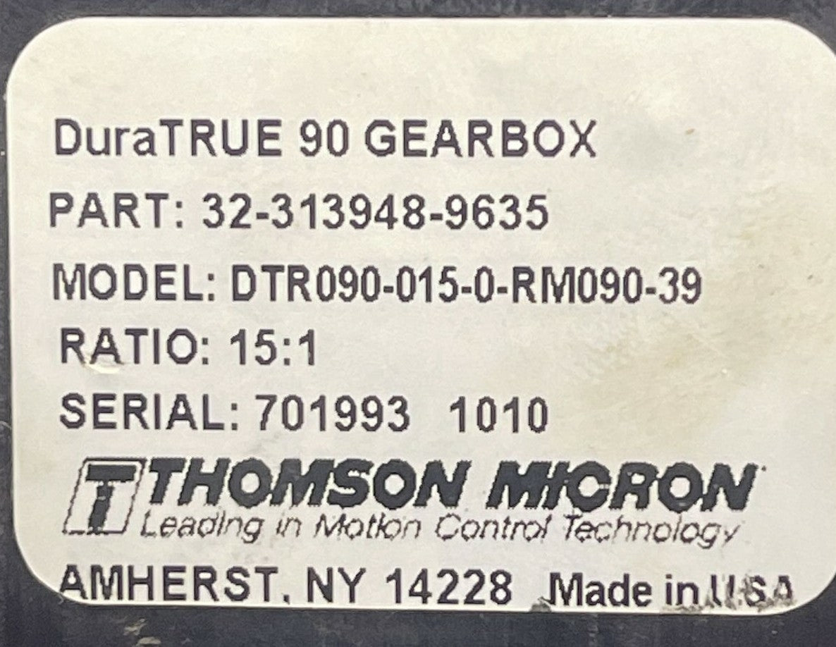 THOMSON MICRON DTR090-015-0-RM090-39 PLANETARY GEARBOX 32-313948-9635