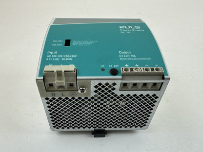 PULS SL10.105 POWER SUPPLY OUTPUT 24-28VDC 10A INPUT 100-120/200-240VAC 6/2.8A