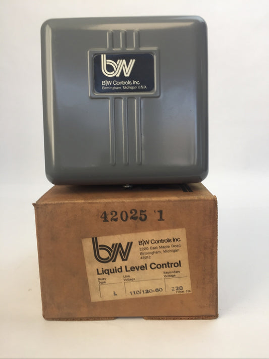 B/W CONTROLS LIQUID LEVEL CONTROL RELAY TYPE L LINE VOLTAGE 110/120 SECONDARY