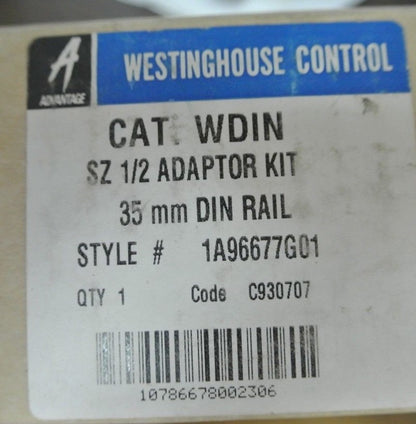 WESTINGHOUSE 1A96677G01 / WDIN SIZE 1/2 ADAPTER KIT 35mm DIN RAIL - NEW SURPLUS