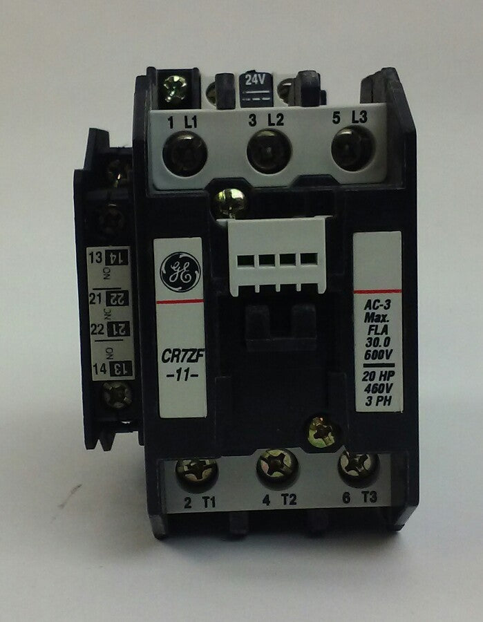 GENERAL ELECTRIC CR7ZFL Magnetic Contactor, 24V coil, 600VAC, 45A (NEW SURPLUS)