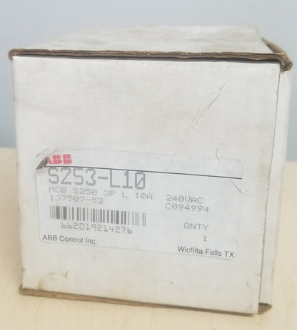 ABB CIRCUIT BREAKER  S 253 L 10A 240VAC