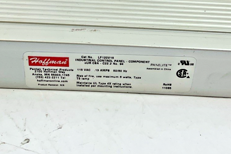 HOFFMAN LF120V15 INDUSTRIAL PANEL LIGHT 115VAC .13A 50/60HZ ***LOTOF2***