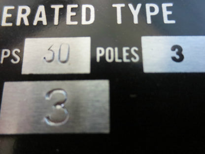 FEDERAL PACIFIC FPE CFP332 FUSIBLE BUS PLUG / SWITCH 30A 250VAC 3-POLE 3HP - NEW