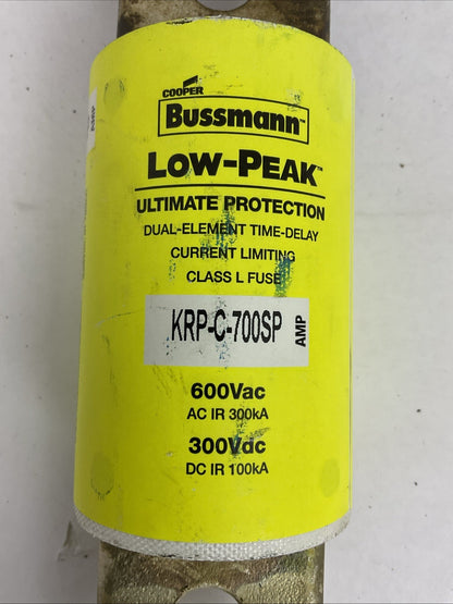 BUSSMANN KRP-C-700SP 600VAC 300VDC 700AMP LOW-PEAK ULTIMATE PROTECTION FUSE