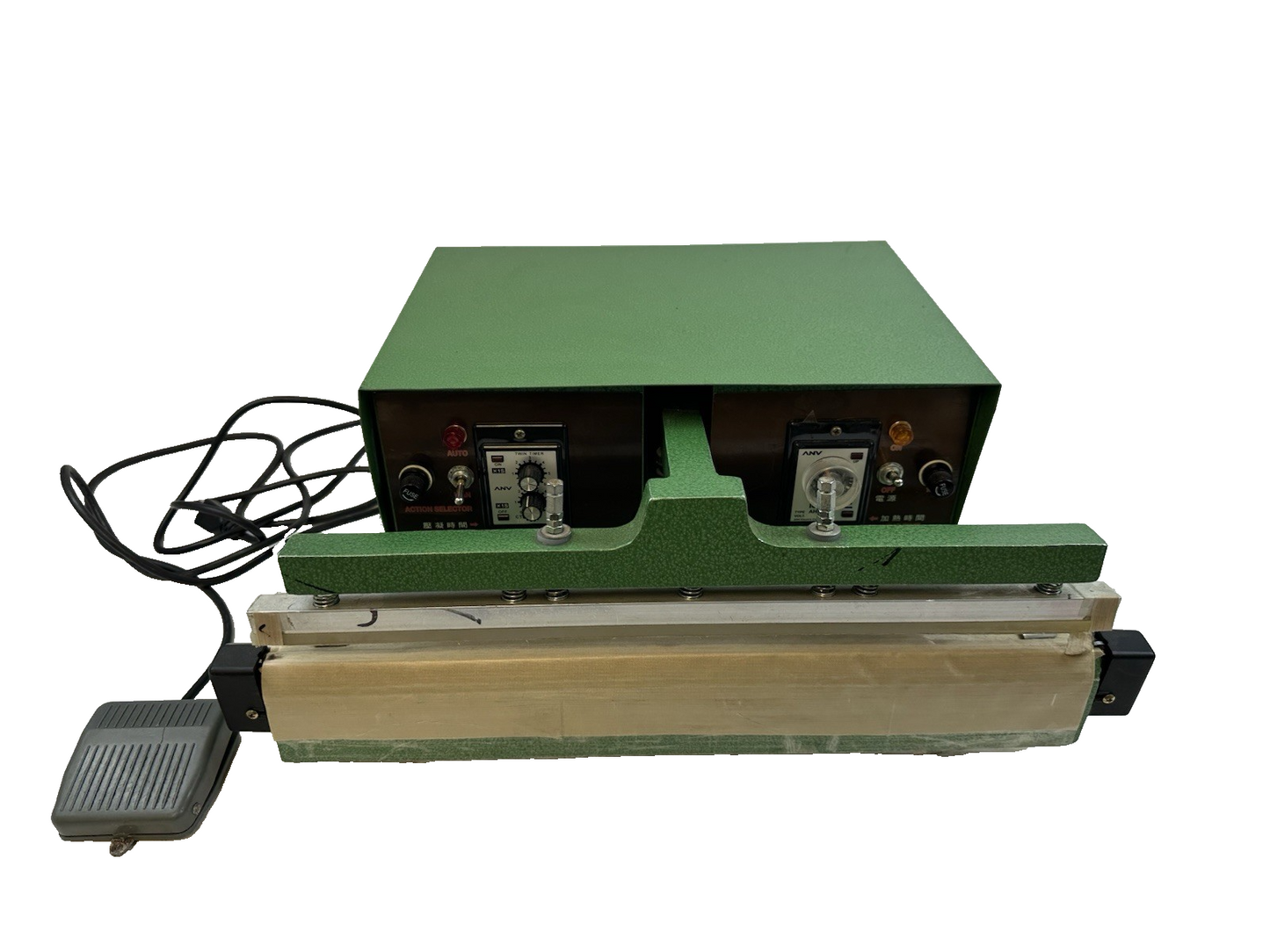 INDUSTRIAL IMPULSE FOOT HEAT SEALER 18' 110V ANV TWIN TIMER