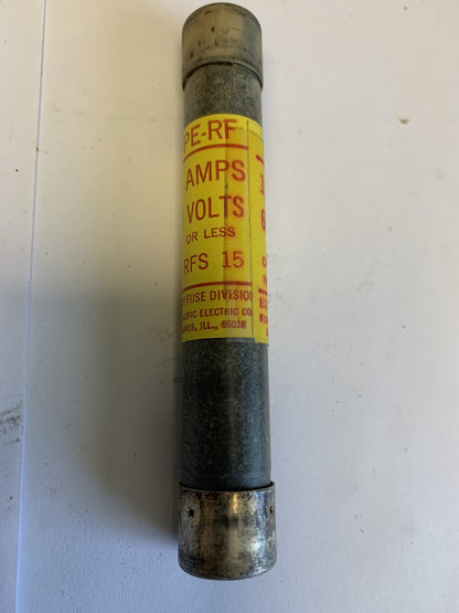 Economy Fuse RFS15 15A 600V Fuse "Lot of 10"