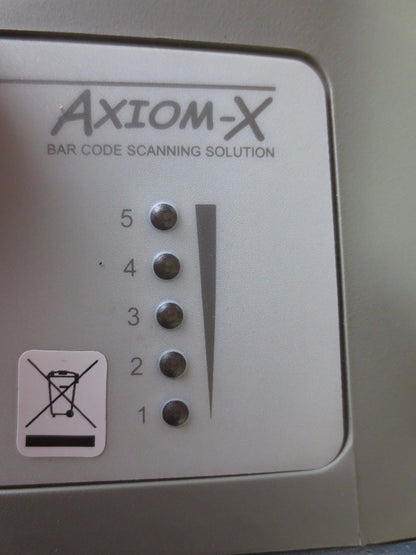 ACCU-SORT AXIOM-X LASER 4L BARCODE SCANNER W/ PS-4024 DC POWER SUPPLY- FOR PARTS