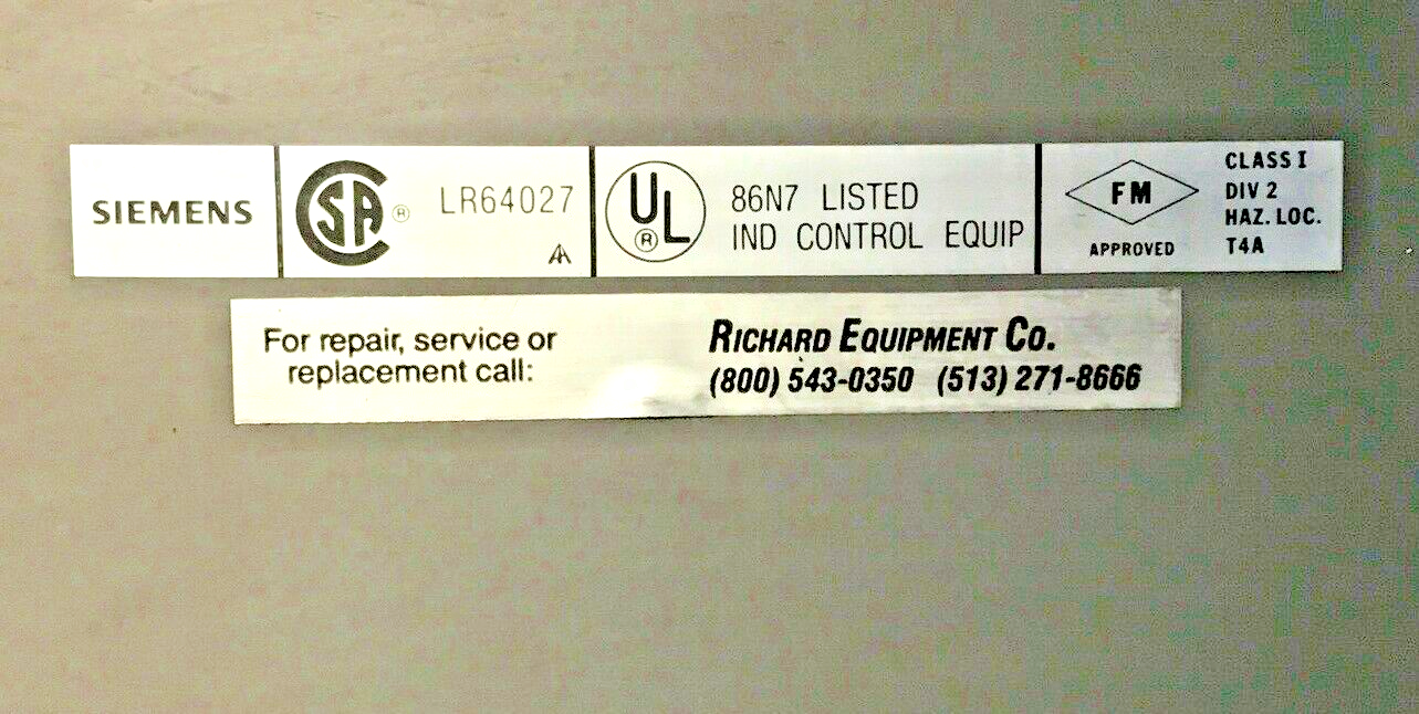 SIEMENS SIMATIC TI 505 POWER SUPPLY 505-6660 110/220 VAC 200VOLT 50-60HZ