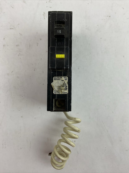 SQUARE D HOM115AFI ARC FAULT CIRCUIT BREAKER 1POLE 15AMP 120VAC SERIES 1