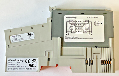 ALLEN BRADLEY 1734-MB PLC MODULE W/ 1734-RTB TERM.BLOCK, 1734-IB8 INPUT MODULE