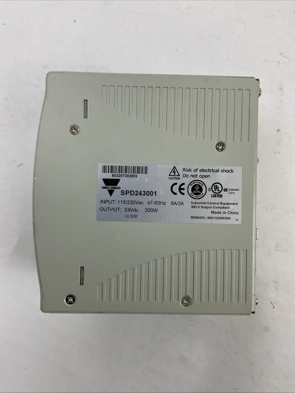CARLO GAVAZZI SPD243001 OUTPUT 24VDC 300W INPUT 115/230VAC POWER SUPPLY