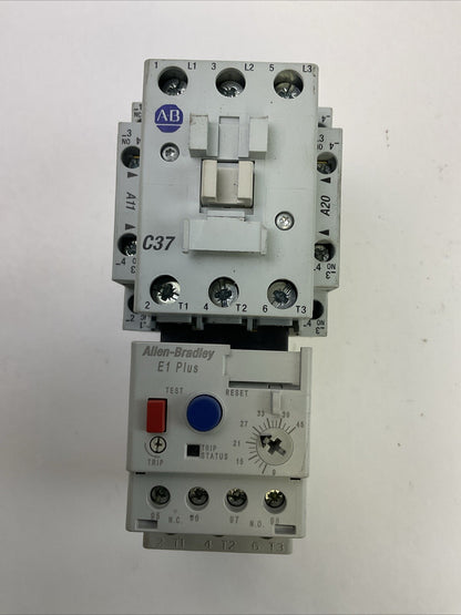 ALLEN BRADLEY STARTER 100-C37*00 SER C CONTACTOR COIL 120V + 193-EEFD SER B
