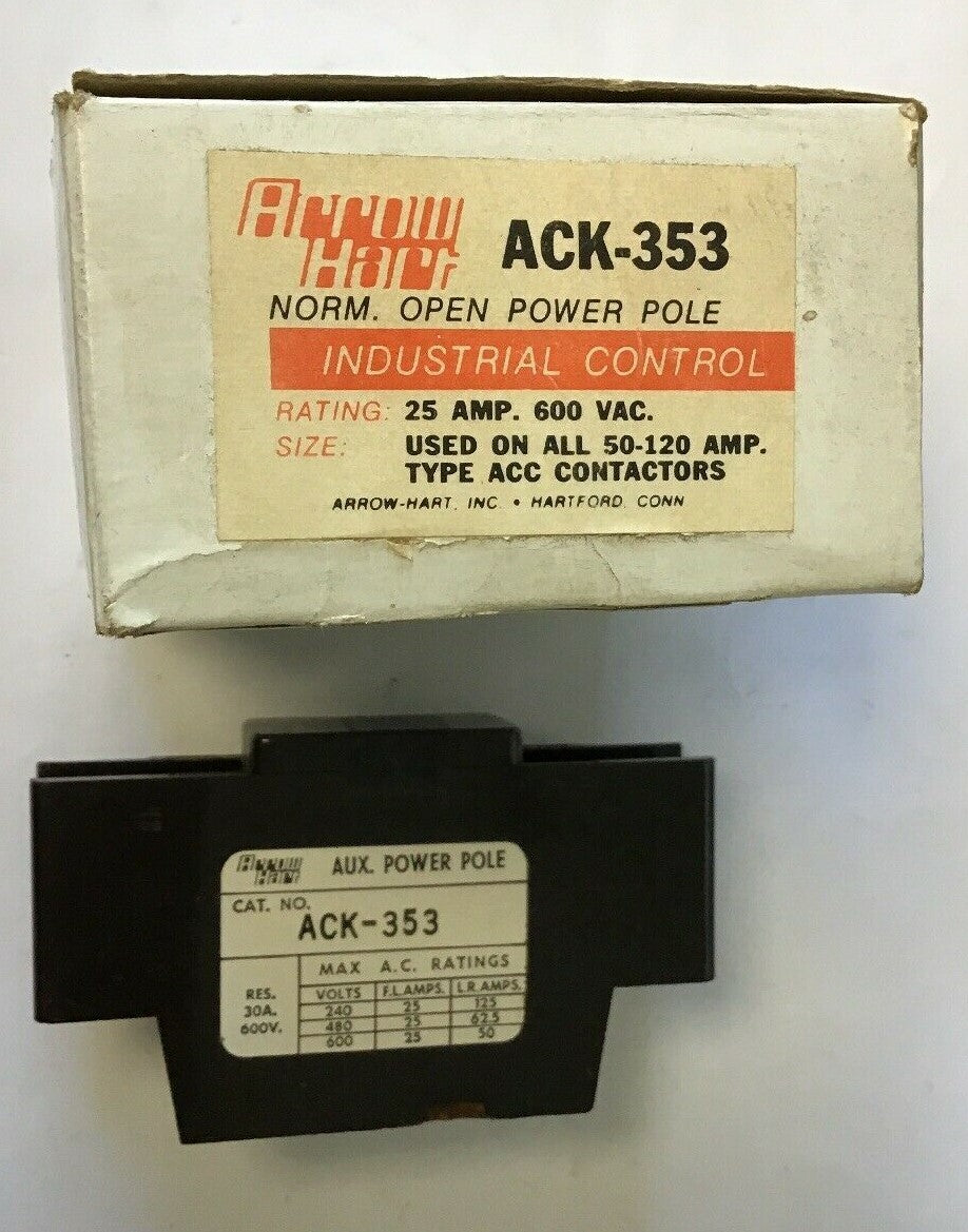 ARROW HART ACK-353 INDUSTRIAL CONTROL 25AMP 600VAC